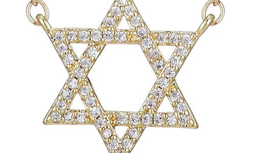 Adornia Cubic Zirconia Star Of David Pendant Necklace In Gold