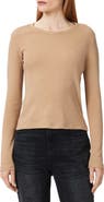 AllSaints Stevie Long Sleeve Organic Cotton T-Shirt