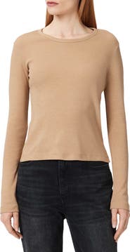 AllSaints Stevie Long Sleeve Organic Cotton T-Shirt