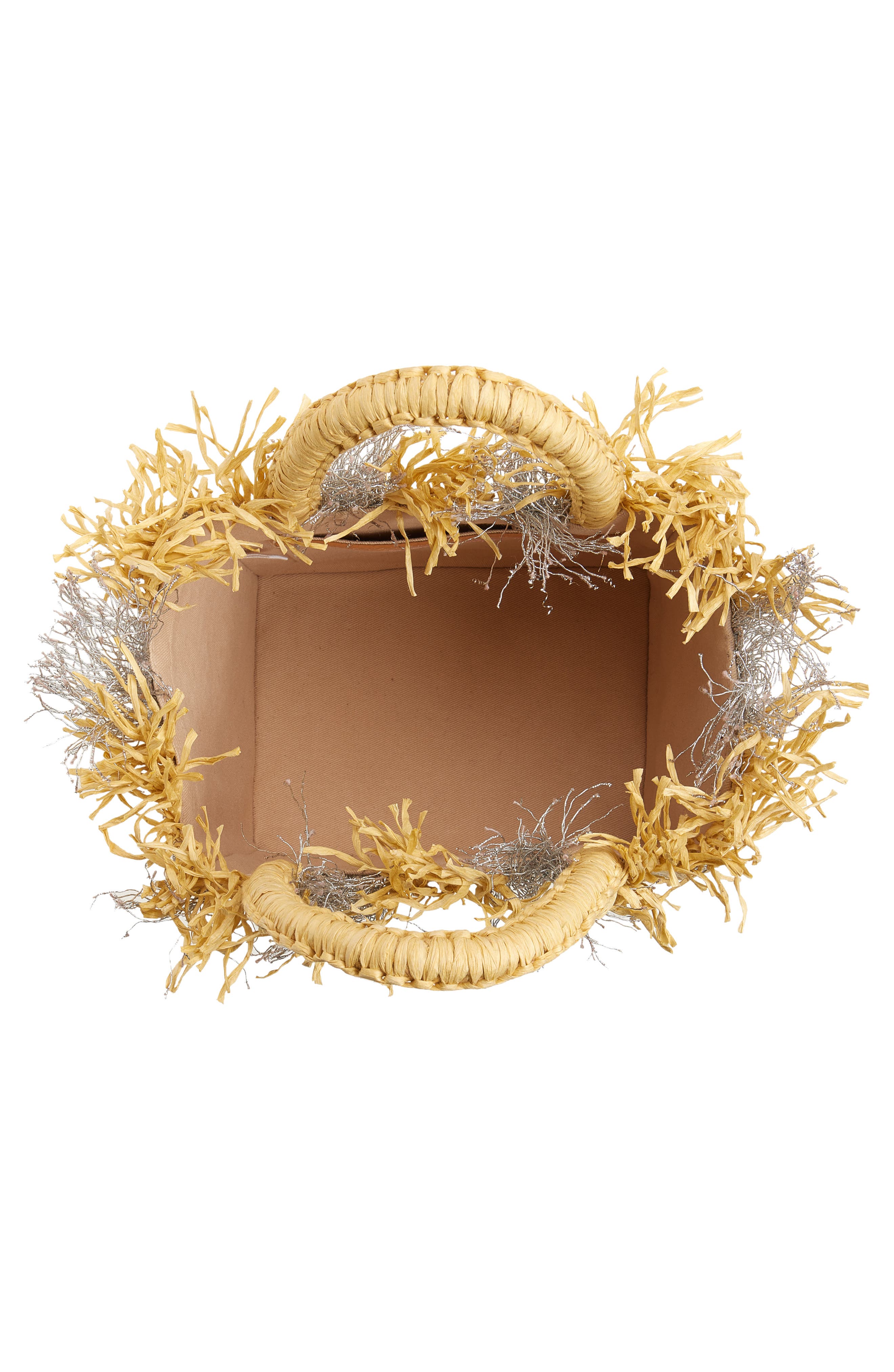 Pamela Munson Mini Check Mate Raffia Handbag, Alternate, color, Silver