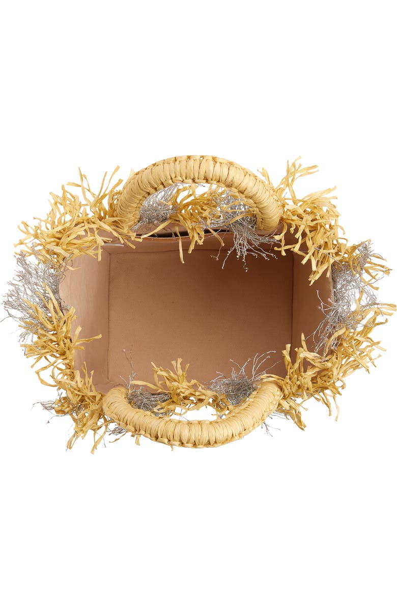 Pamela Munson Mini Check Mate Raffia Handbag, Alternate, color, Silver