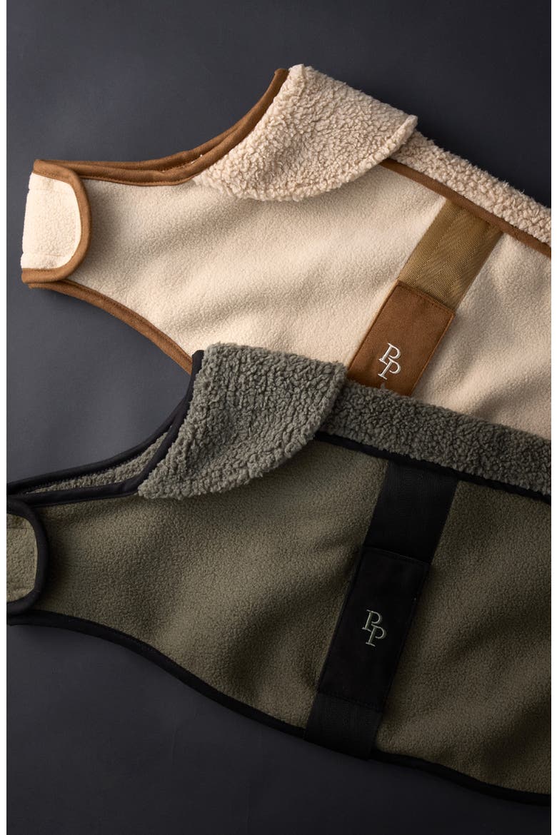 Aspen Cozy Sherpa Pet Vest, Alternate, color, OLIVE