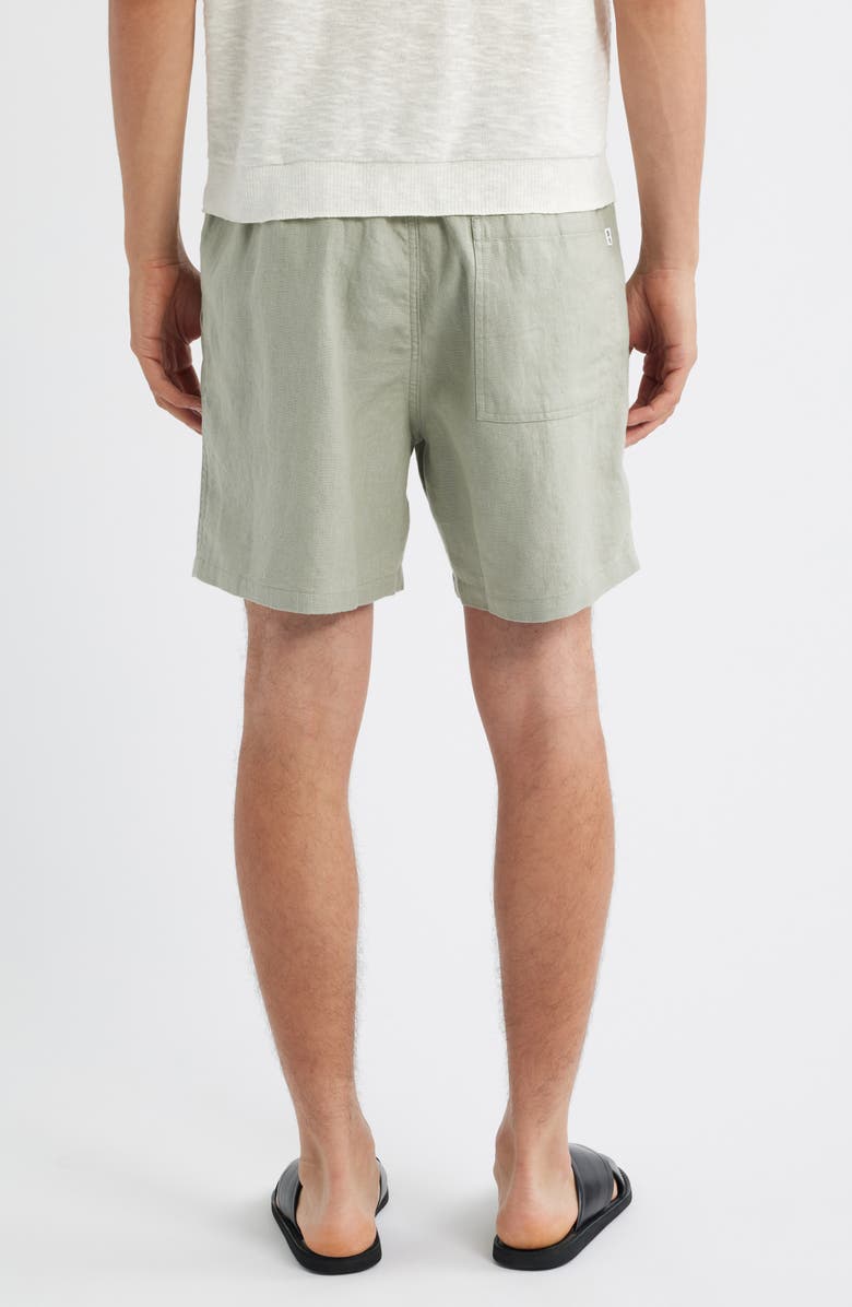 NN07 1454 Gregor Linen Drawstring Shorts, Alternate, color, Sage Green