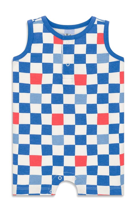 Baby Tank Shortie In Checkerboard