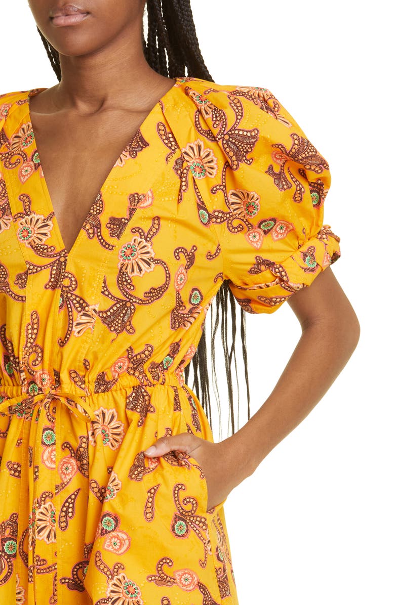 A.L.C. Mia Floral Print Cotton Minidress, Alternate, color,