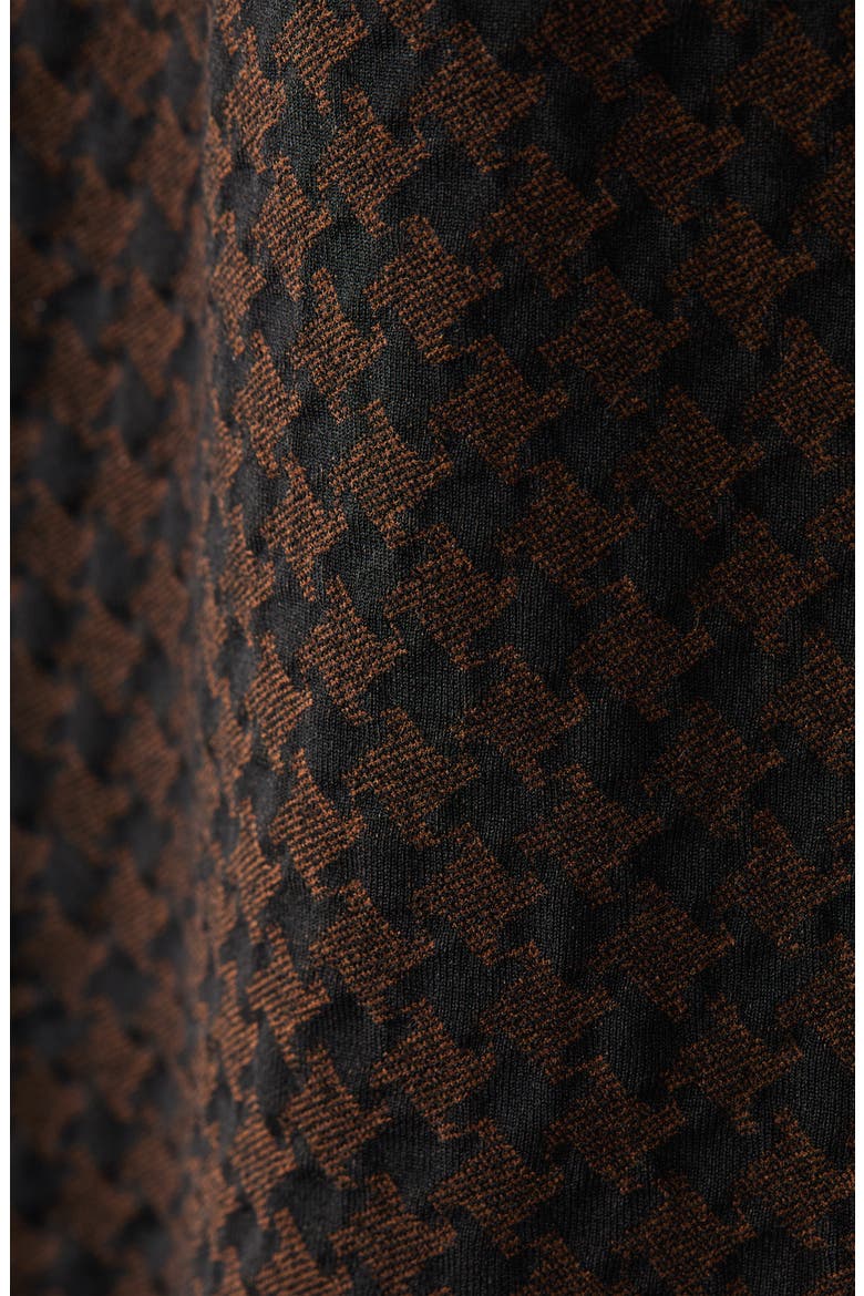 Houndstooth Check Leggings, Alternate, color, CHESTNUT BROWN