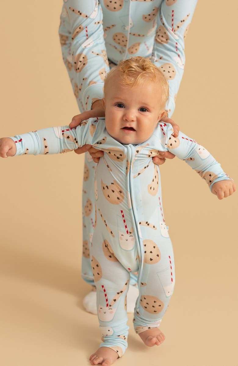 Posh Peanut Chocolate Chip Cookies Convertible Zip-Up Footie, Alternate, color, Blue