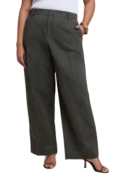 Twill Straight Leg Pant (Plus)