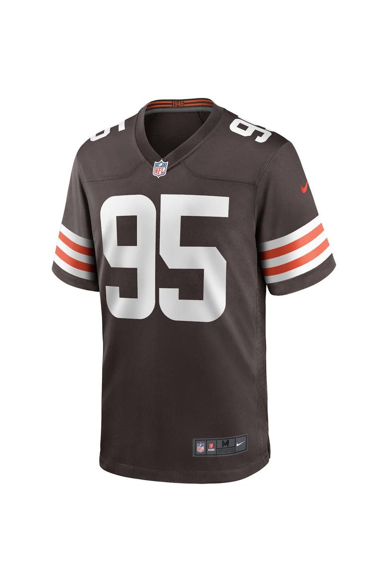 Men's Nike Myles Garrett Brown Cleveland Browns Game Player Jersey, Alternate, color, BROWN