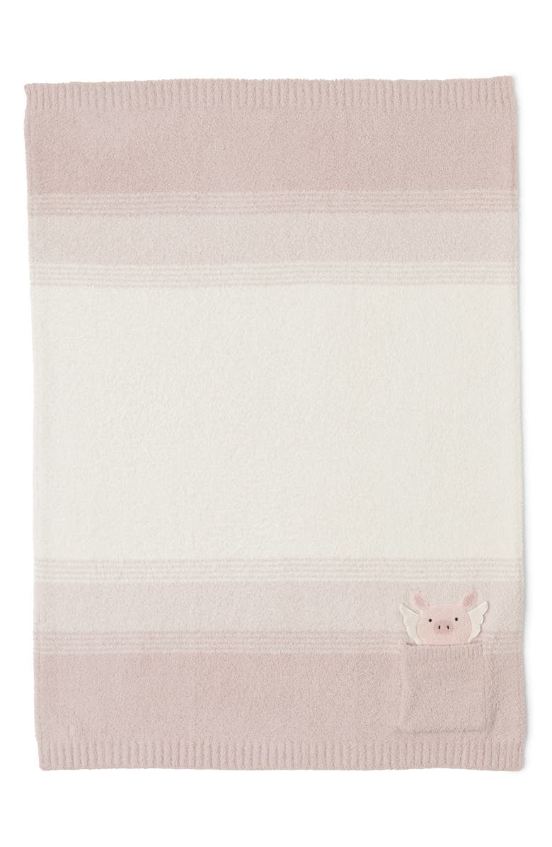 Barefoot Dreams<sup>®</sup> CozyChic<sup>®</sup> Flying Pig Stroller Blanket, Alternate, color, Cream Multi