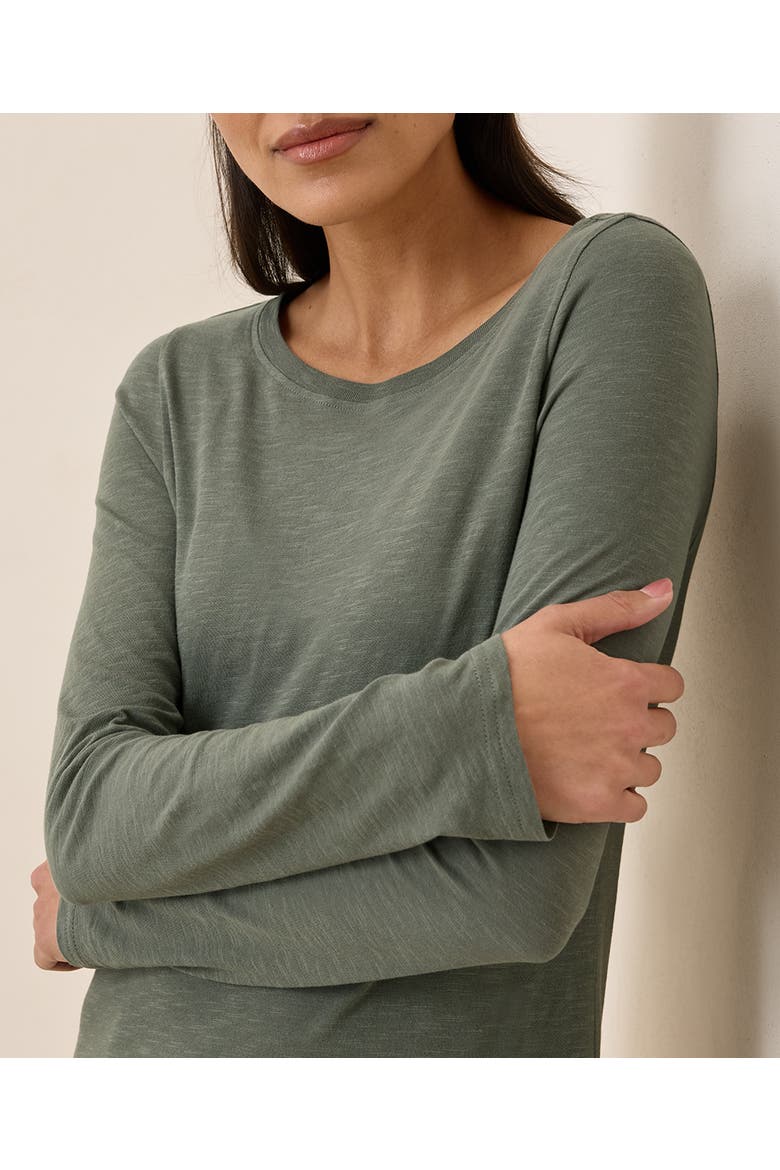 Organic Cotton Featherweight Slub Long Sleeve Tee, Alternate, color, Castor Grey