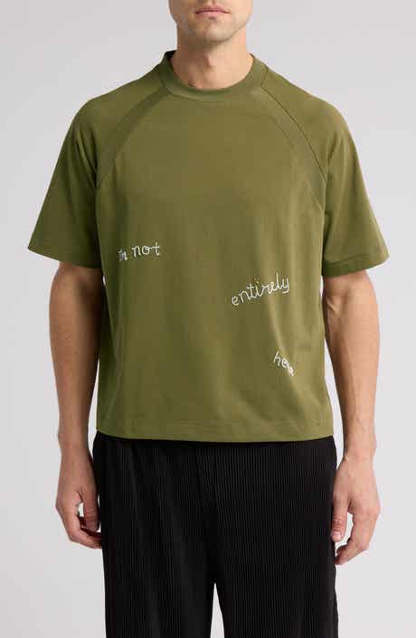 Not Here Oversize Embellished Cotton T-Shirt