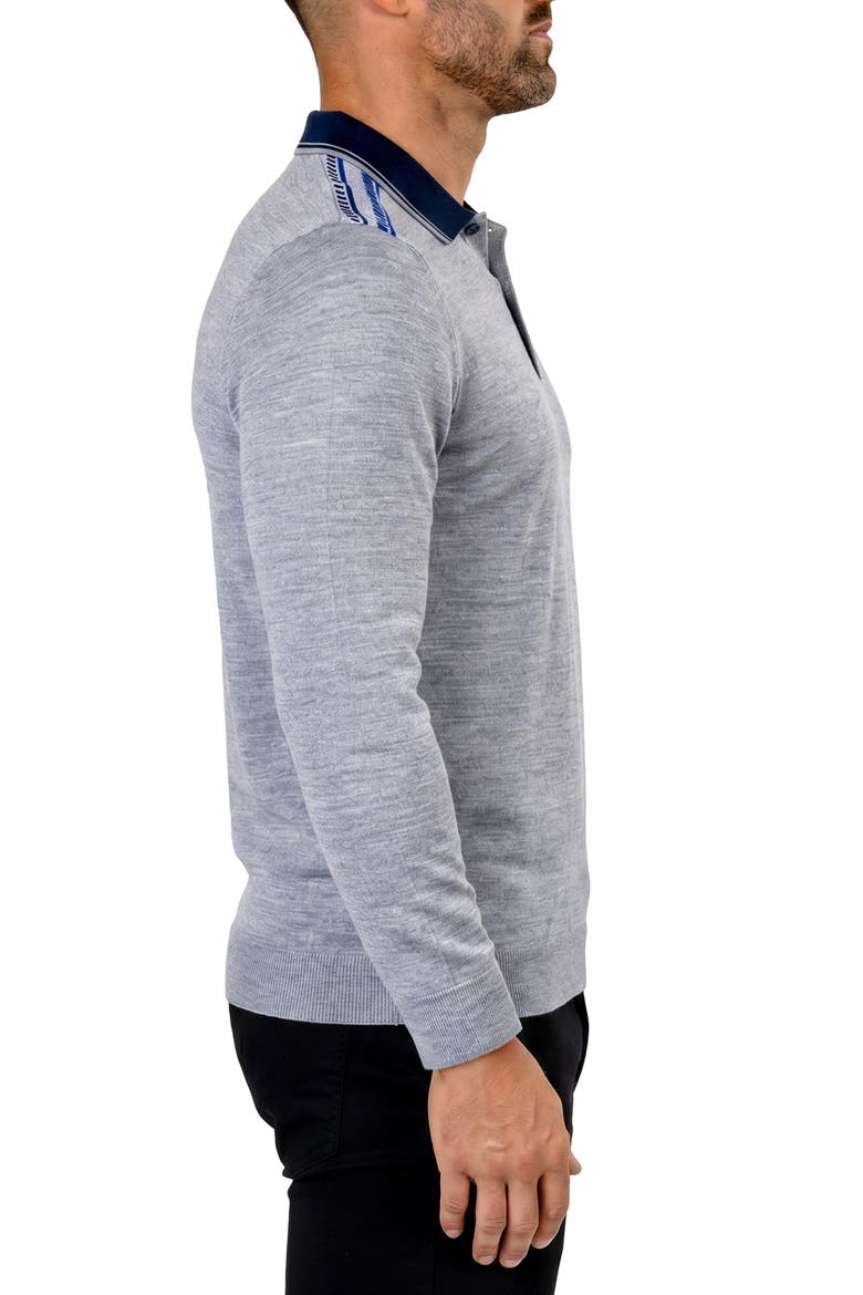 Quarter Zip Merino Wool Sweater, Alternate, color, GREY