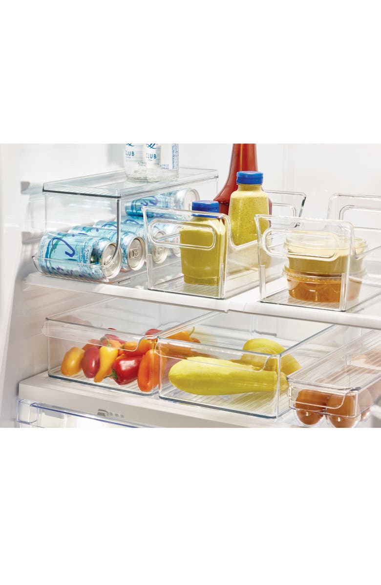 iDesign Plastic Condiment Organizer with Handles, Set of 2, Clear, Made in USA, Alternate, color, Clear