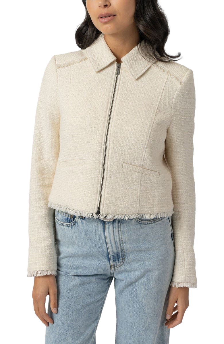 Saint + Sofia Kinley Jacket, Alternate, color, Cream