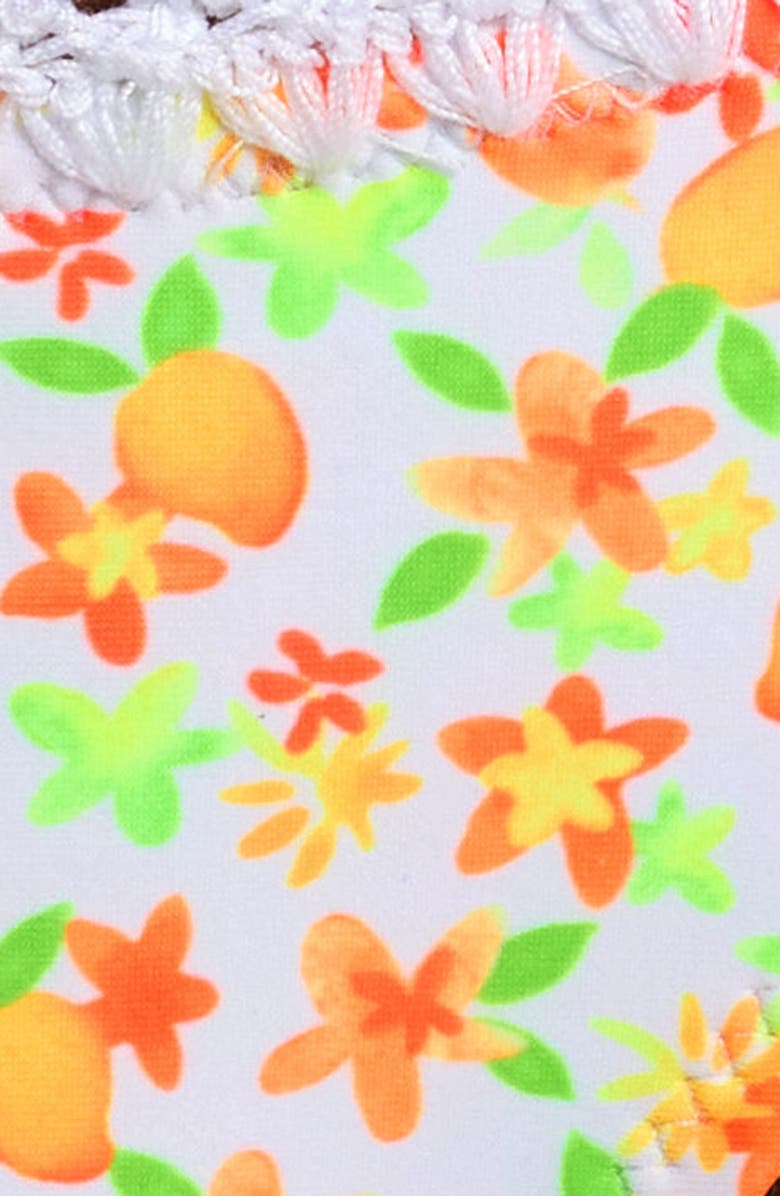 Kulani Kinis Crochet Trim High Cut Bikini Bottoms, Alternate, color, Coco Mango