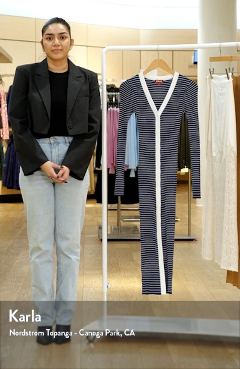 Shoko Stripe Long Sleeve Sweater Dress, sales video thumbnail