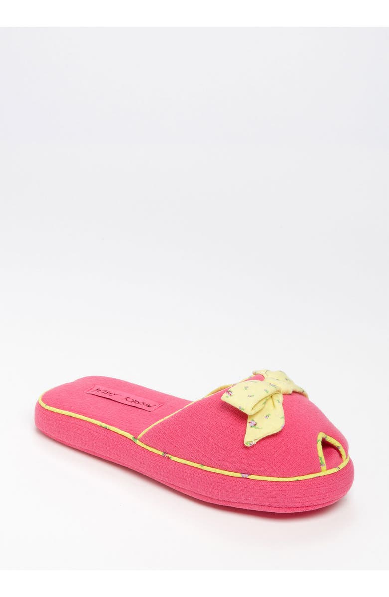 Betsey Johnson 'I Heart Slippers' Peep Toe Mule, Main, color,