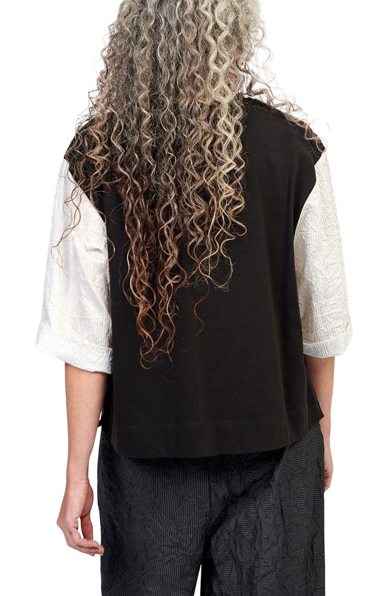 Alembika Crew neck mixed media tee, Alternate, color, 