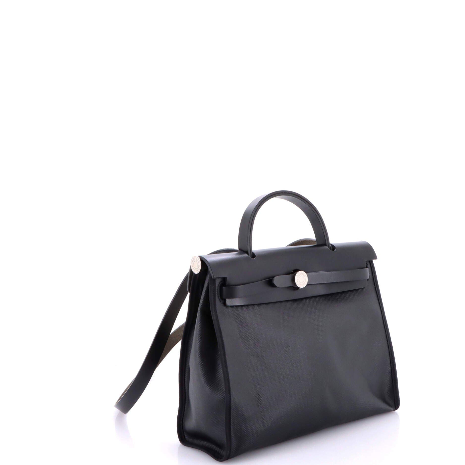 Pre-Owned Hermes Herbag Zip Berline Vache Canvas and Leather 31, Alternate, color, 