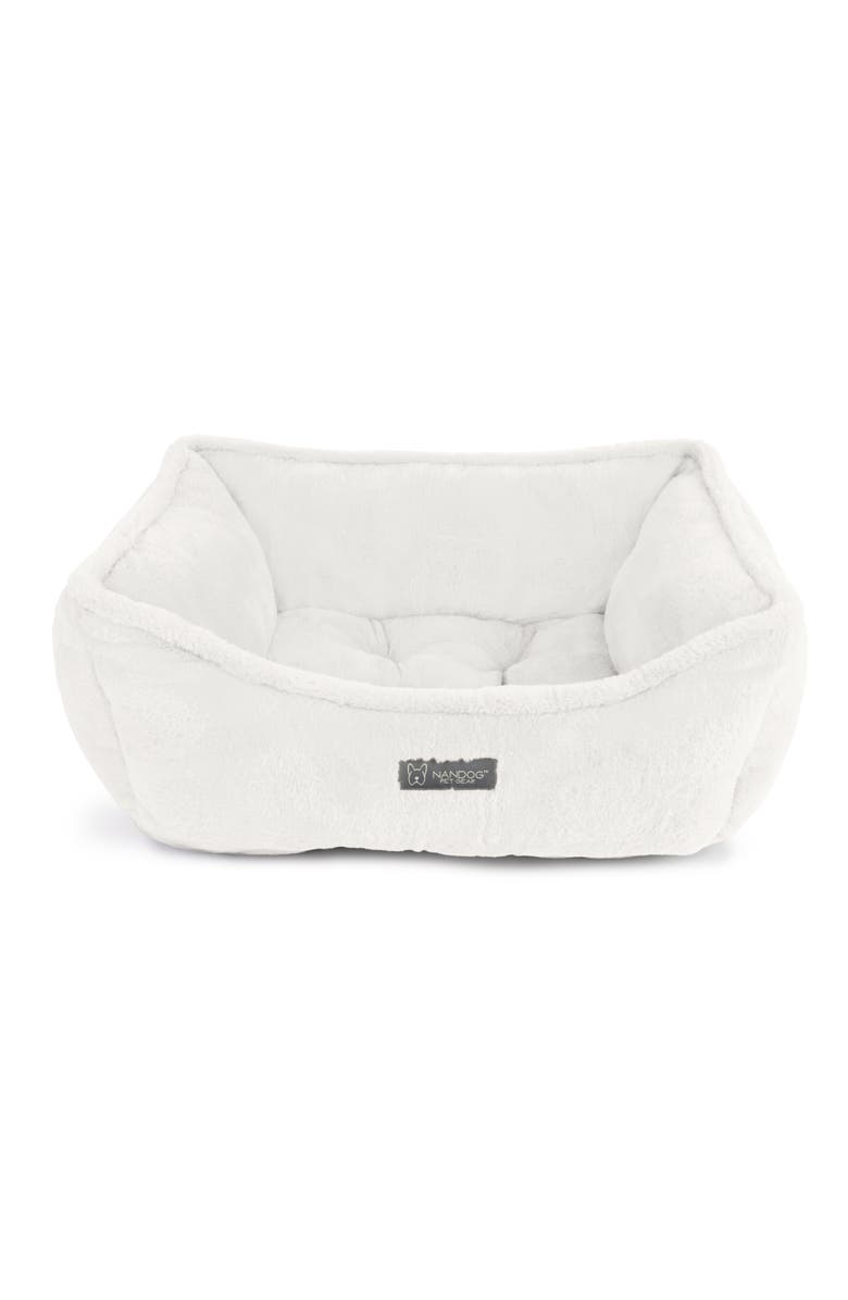 Nandog Pet Gear Super Cloud Dog  Bed- Reversible Cat & Dog Bed, Alternate, color, Pearl White