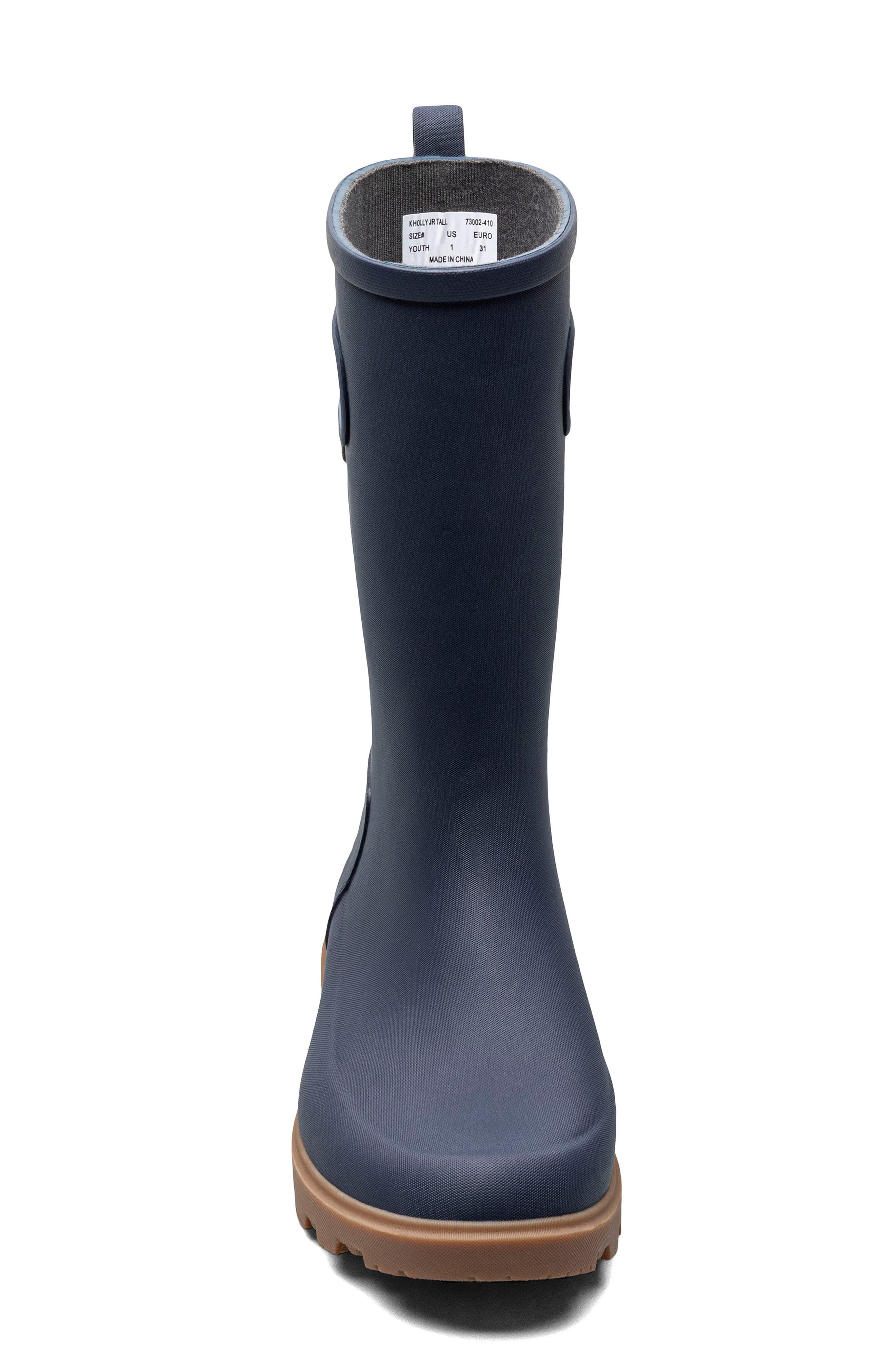 Kids' Holly Tall Waterproof Boot, Alternate, color, NAVY