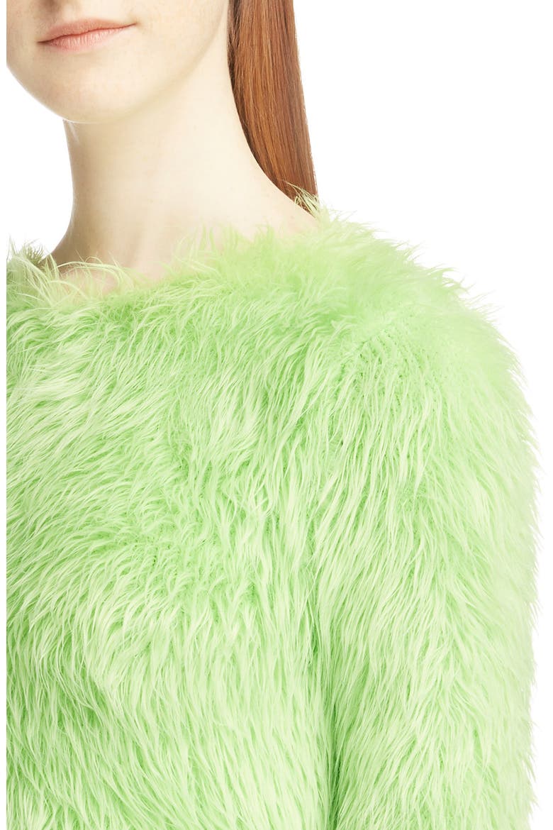 Teddy Texture Sweater, Alternate, color, 3520-ACID GREEN