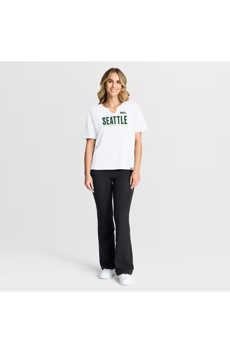 FANATICS Women's Fanatics White Seattle Seahawks Redzone Slub Boxy T-Shirt, Alternate, color, White