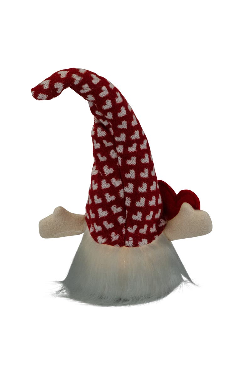 Northlight LED Lighted Girl Valentine's Day Gnome with Love Heart - 13" - Red, Alternate, color, Red