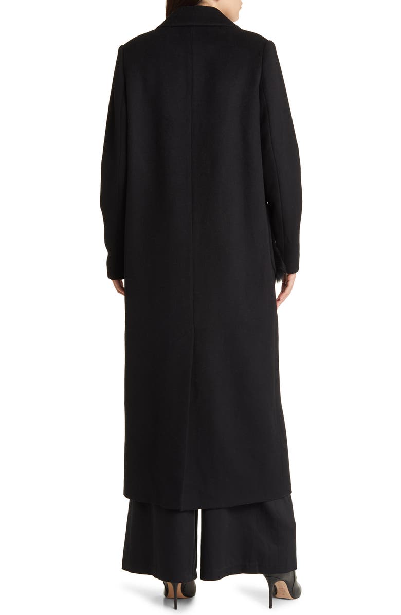 KOBI HALPERIN Channing Genuine Shearling Trim Wool Blend Coat, Alternate, color, 