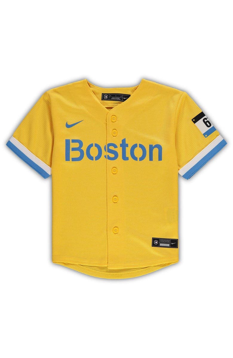 Nike Toddler Nike Gold Boston Red Sox MLB City Connect Replica Team Jersey, Alternate, color, Gold