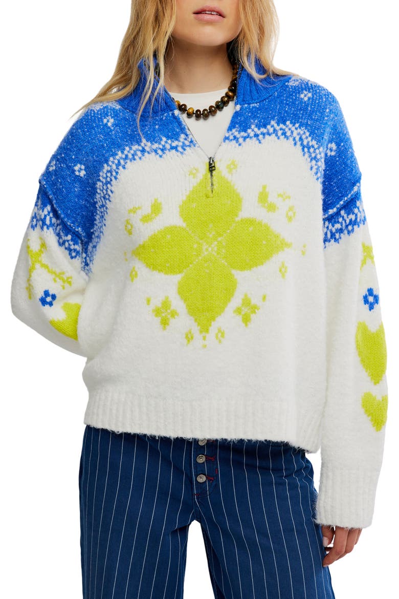 Mythical Half Zip Pullover, Main, color, STARBRIGHT COMBO