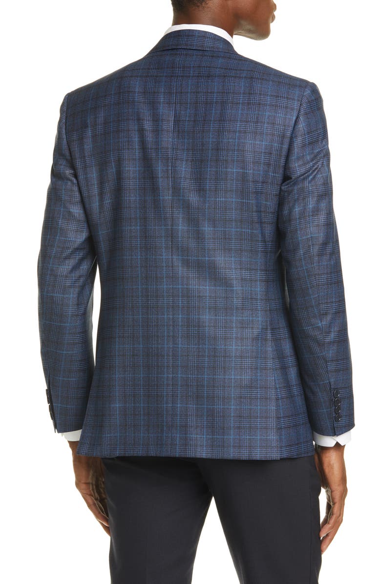 Canali Siena Soft Classic Fit Plaid Wool Sport Coat, Alternate, color, 