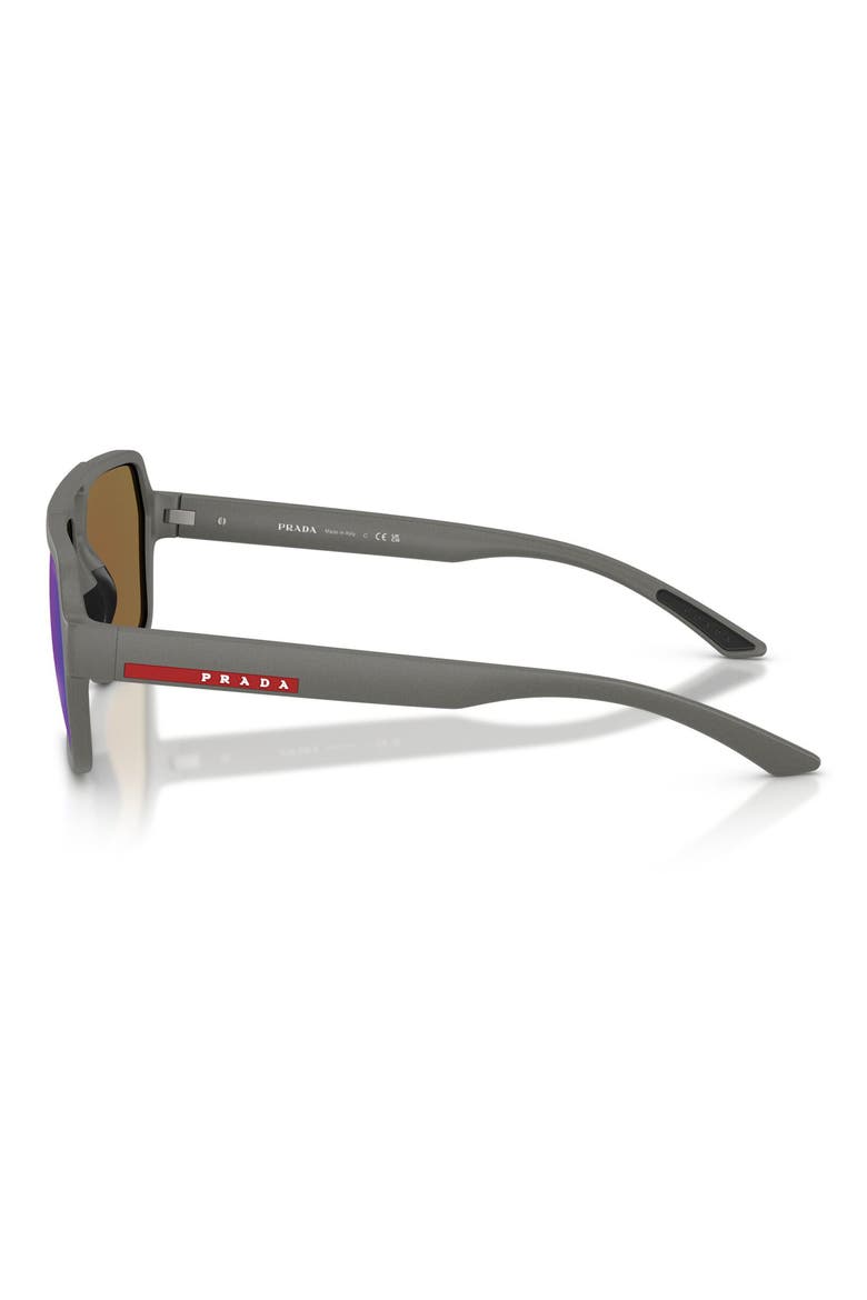 59mm Pilot Sunglasses, Alternate, color, GREY SILVER / GREEN BLUE