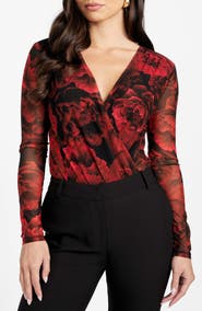 Marciano Passion Flower Mesh Bodysuit