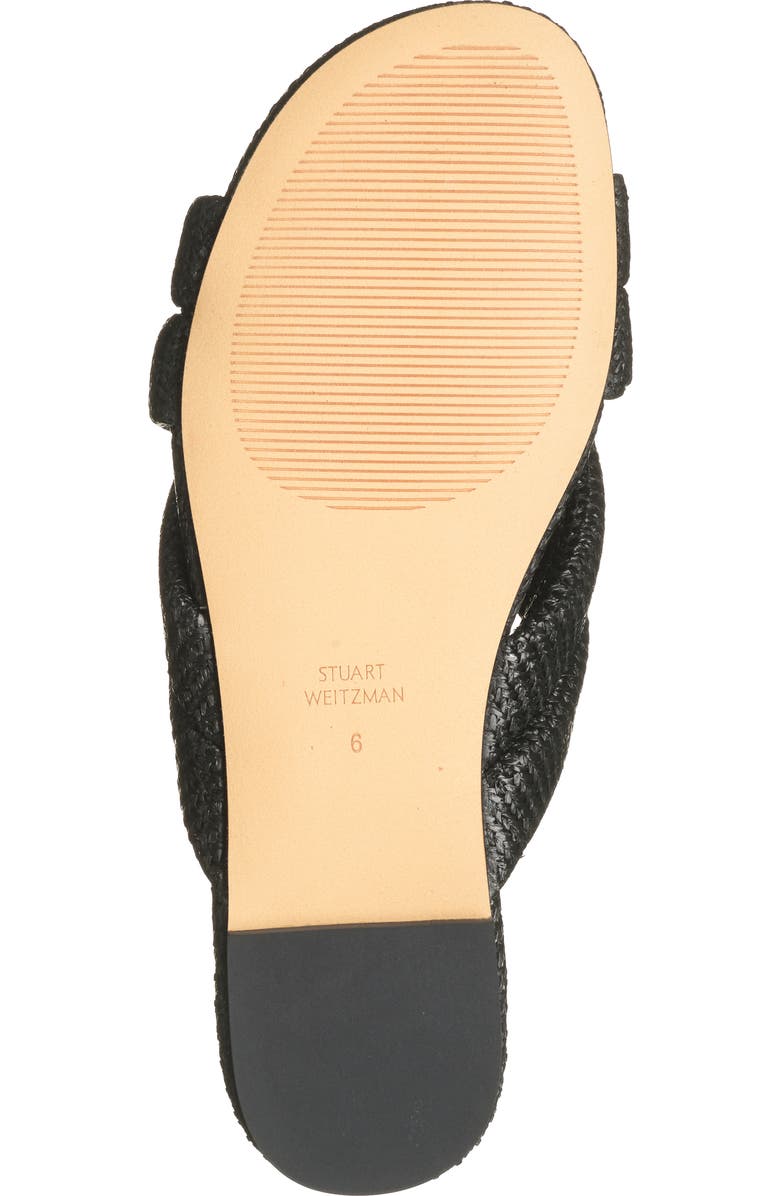Stuart Weitzman Crossover Raffia Slide Sandal, Alternate, color,