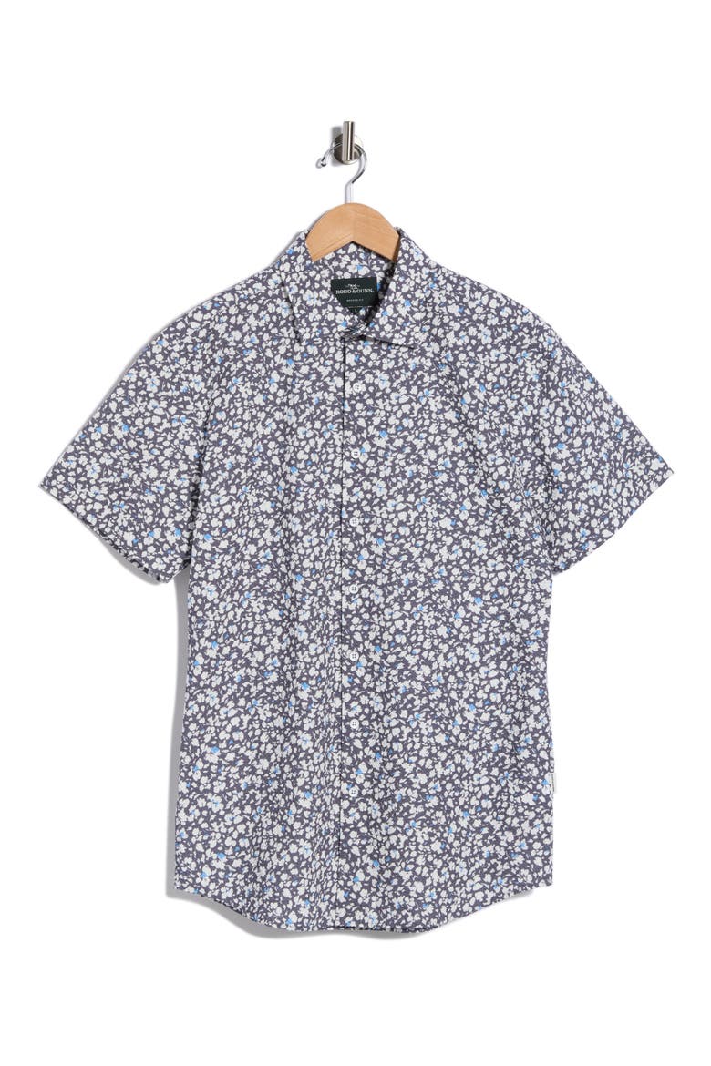 Tory Channel Short Sleeve Cotton Button-Up Shirt, Alternate, color, TWILIGHT