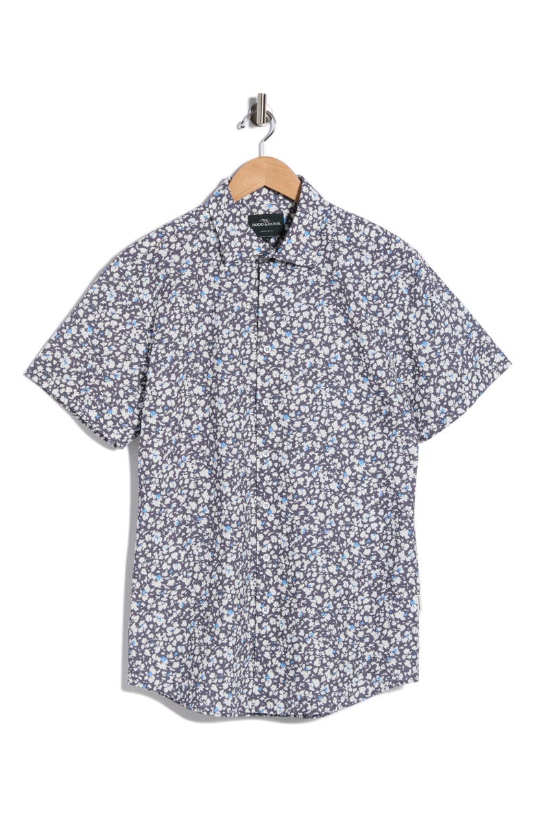 Rodd & Gunn Tory Channel Short Sleeve Cotton Button-Up Shirt, Main, color, Twilight