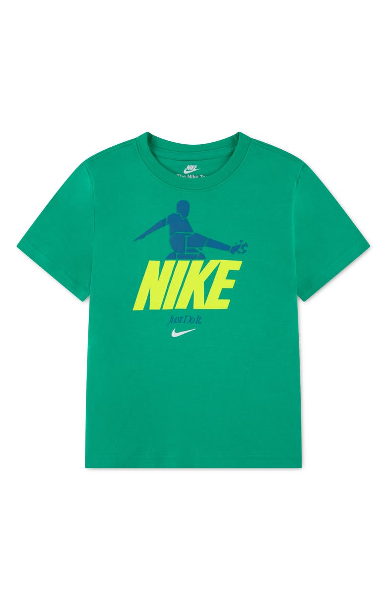 Nike Kids' Kick Graphic Cotton Blend T-Shirt, Main, color, Stadium Green