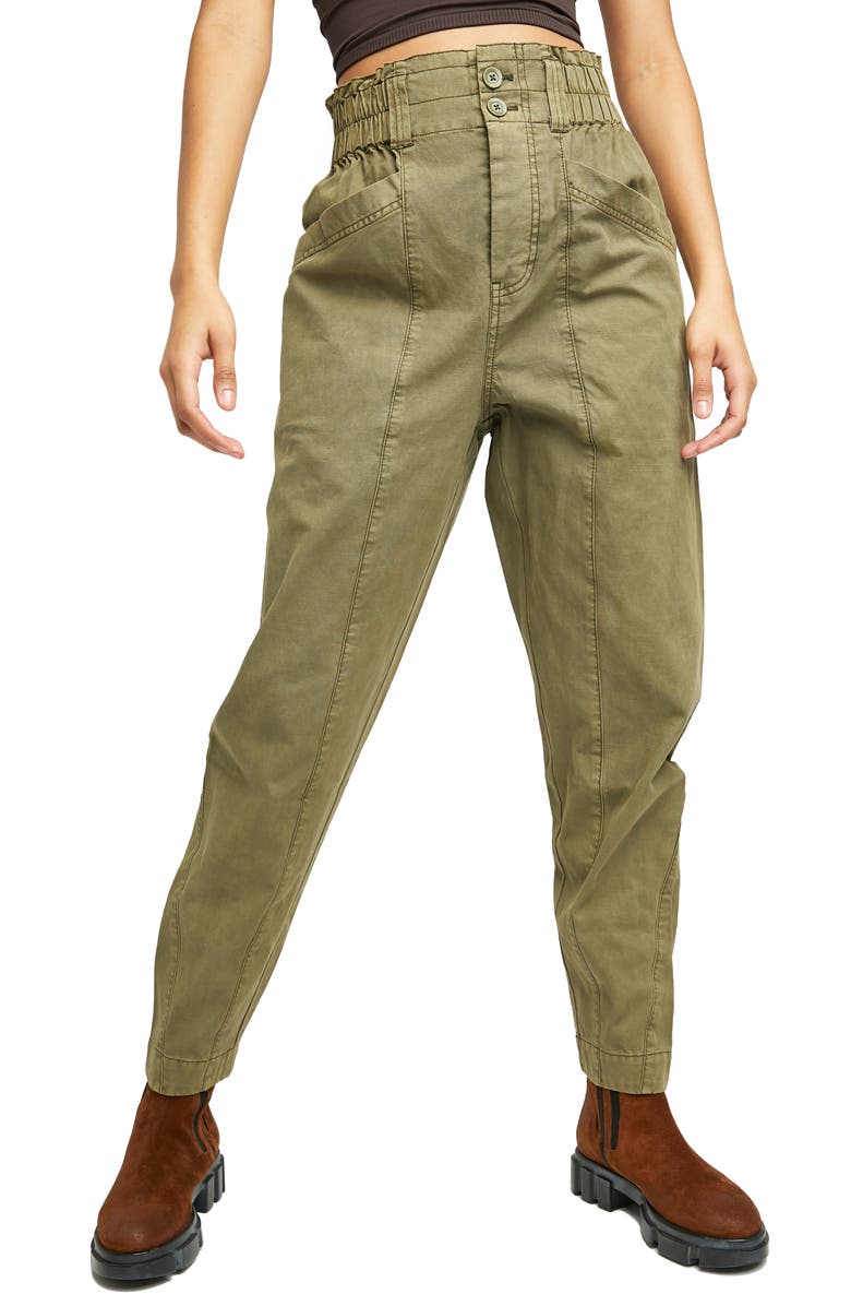 Free People Ready to Run Cinch Waist Cotton Cargo Pants, Main, color, 