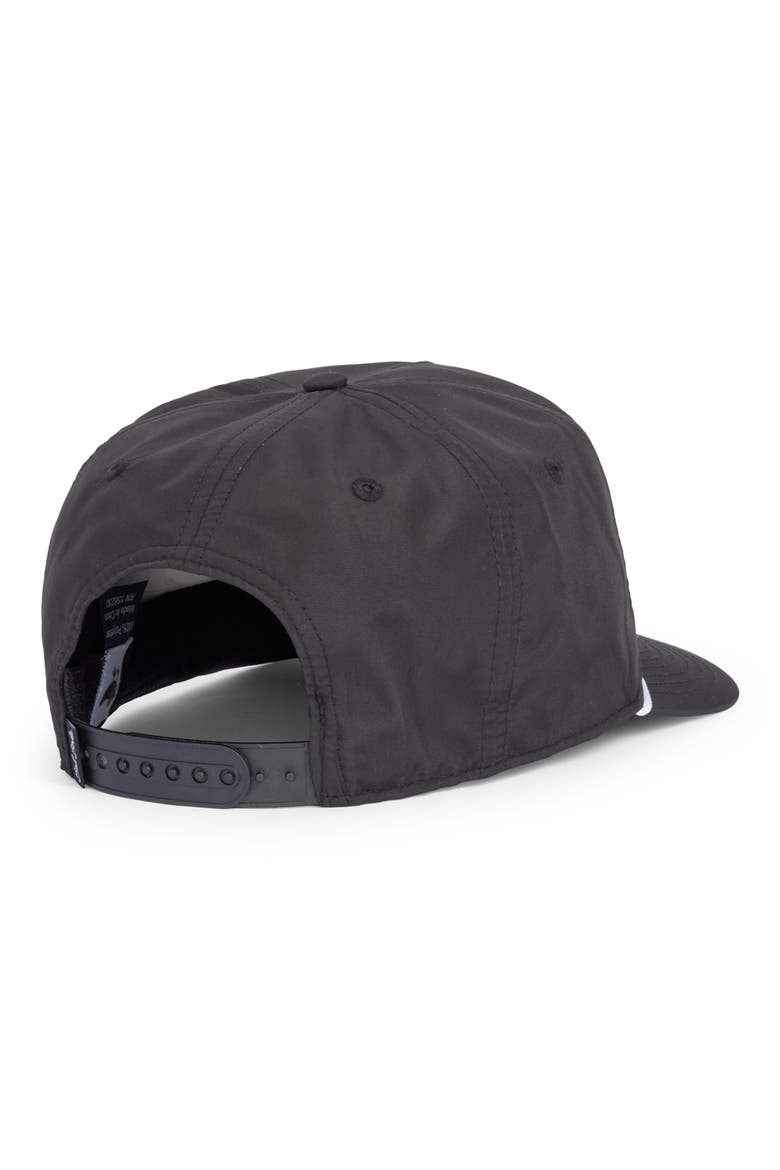 Rope Tie Embroidered Baseball Cap, Alternate, color, BLACK