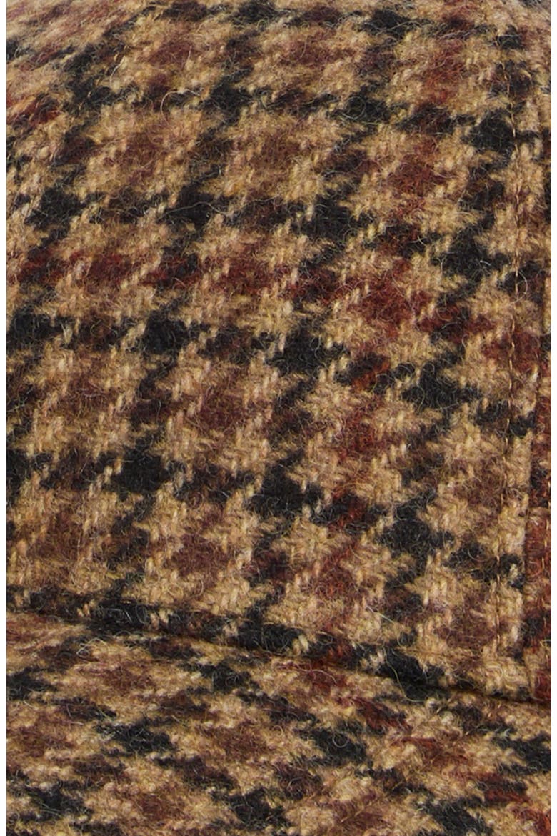 Houndstooth Wool Adjustable Baseball Cap, Alternate, color, CAMEL COMBO