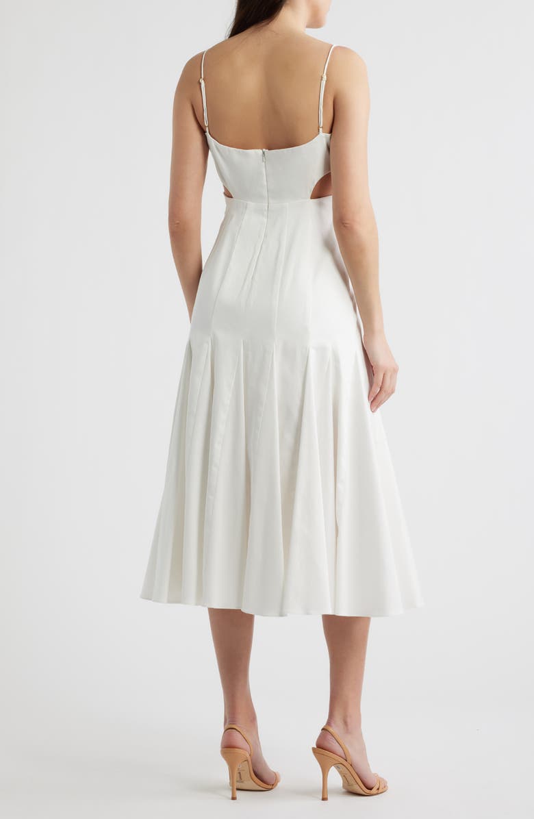 Black Halo Erica Cutout Midi Dress, Alternate, color, White