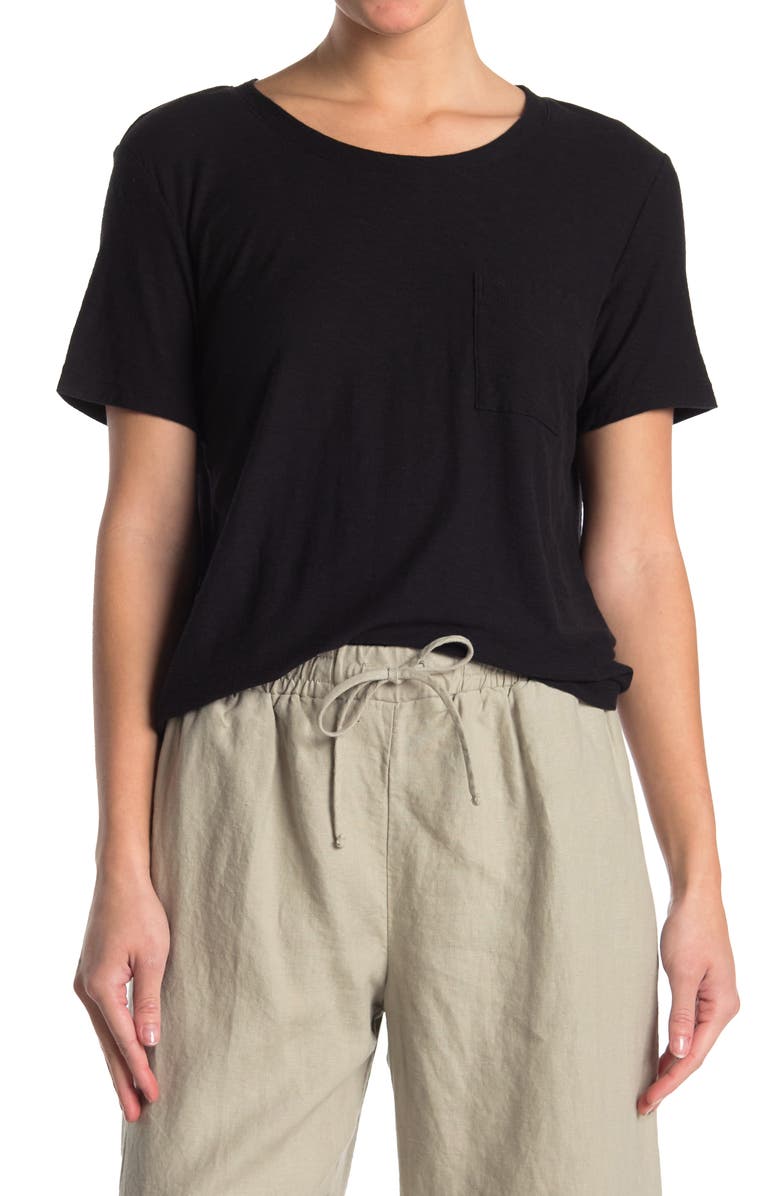 James Perse Crewneck Pocket T-Shirt, Main, color,