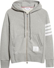 Thom Browne Classic 4-Bar Zip Cotton Hoodie | Nordstrom Thom Browne Classic 4-Bar Zip Cotton Hoodie | Nordstrom