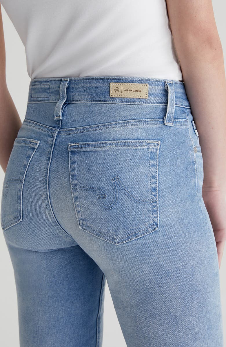 AG Mari Raw Hem High Waist Crop Straight Leg Jeans, Alternate, color, 