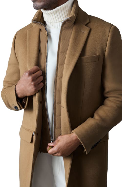Mackage Skai-slb Virgin Wool Coat With Removable Down Bib In Brown