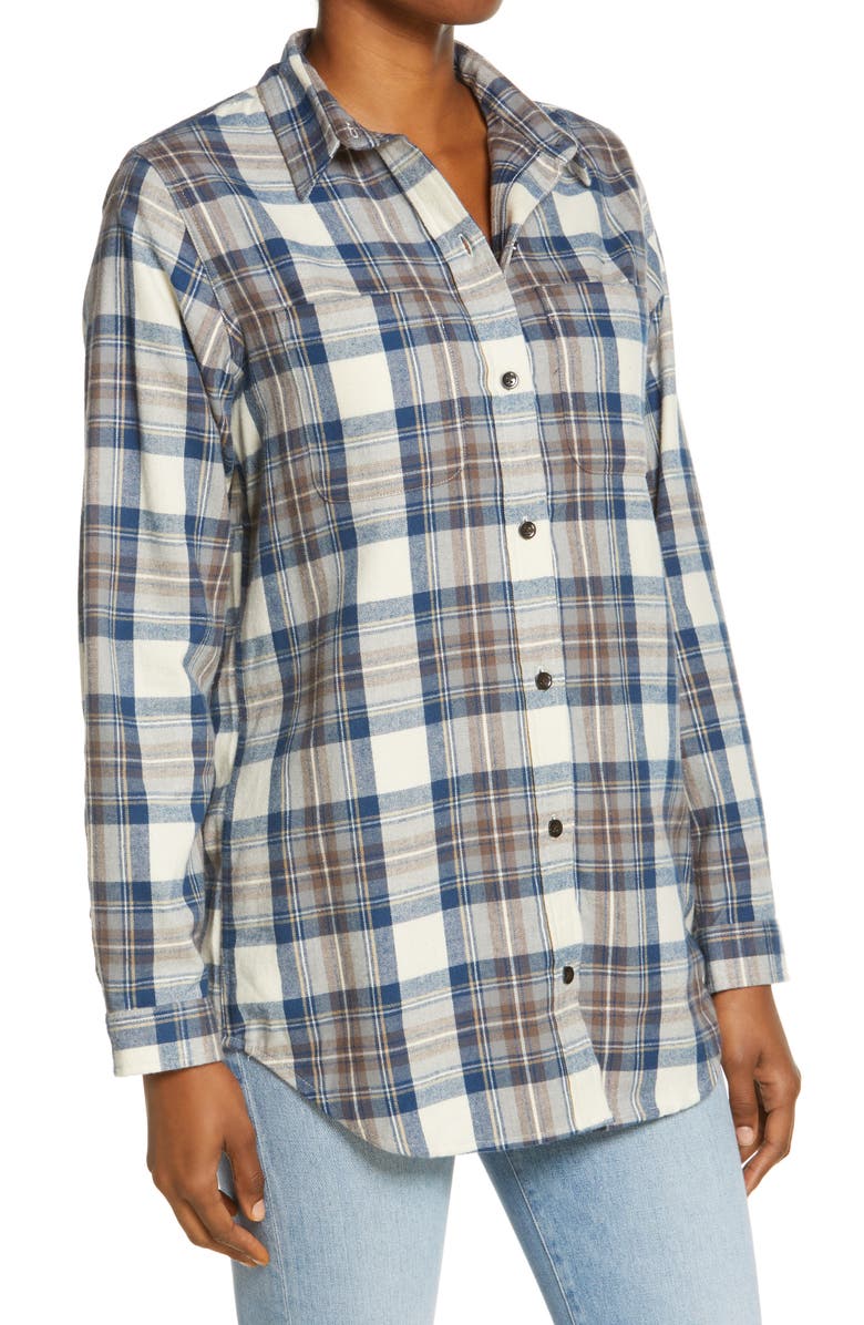 L.L.Bean Scotch Plaid Women's Flannel Tunic, Alternate, color, 