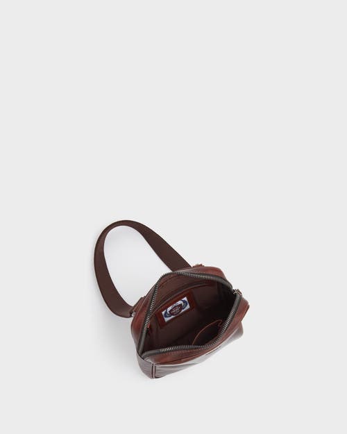 Osprey London The Carter Small Leather 2 Way Messenger Bag In Brown