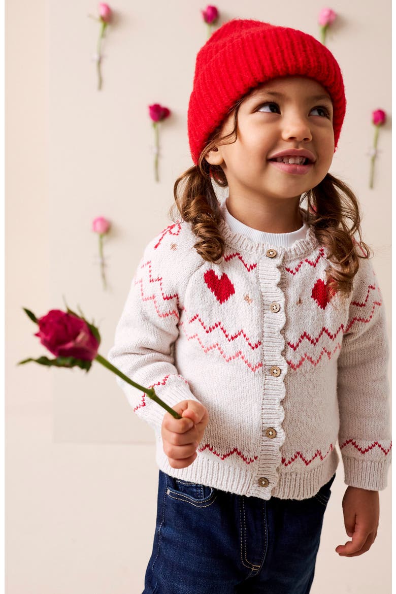 Kids' Argyle Stitch Cardigan, Alternate, color, NEUTRAL